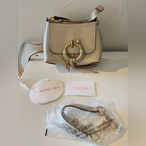 SOLD NWT Joan mini hobo in cement beige - Picture 2 of 10